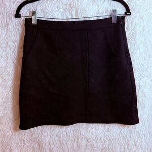Miami Black Suede Skirt
